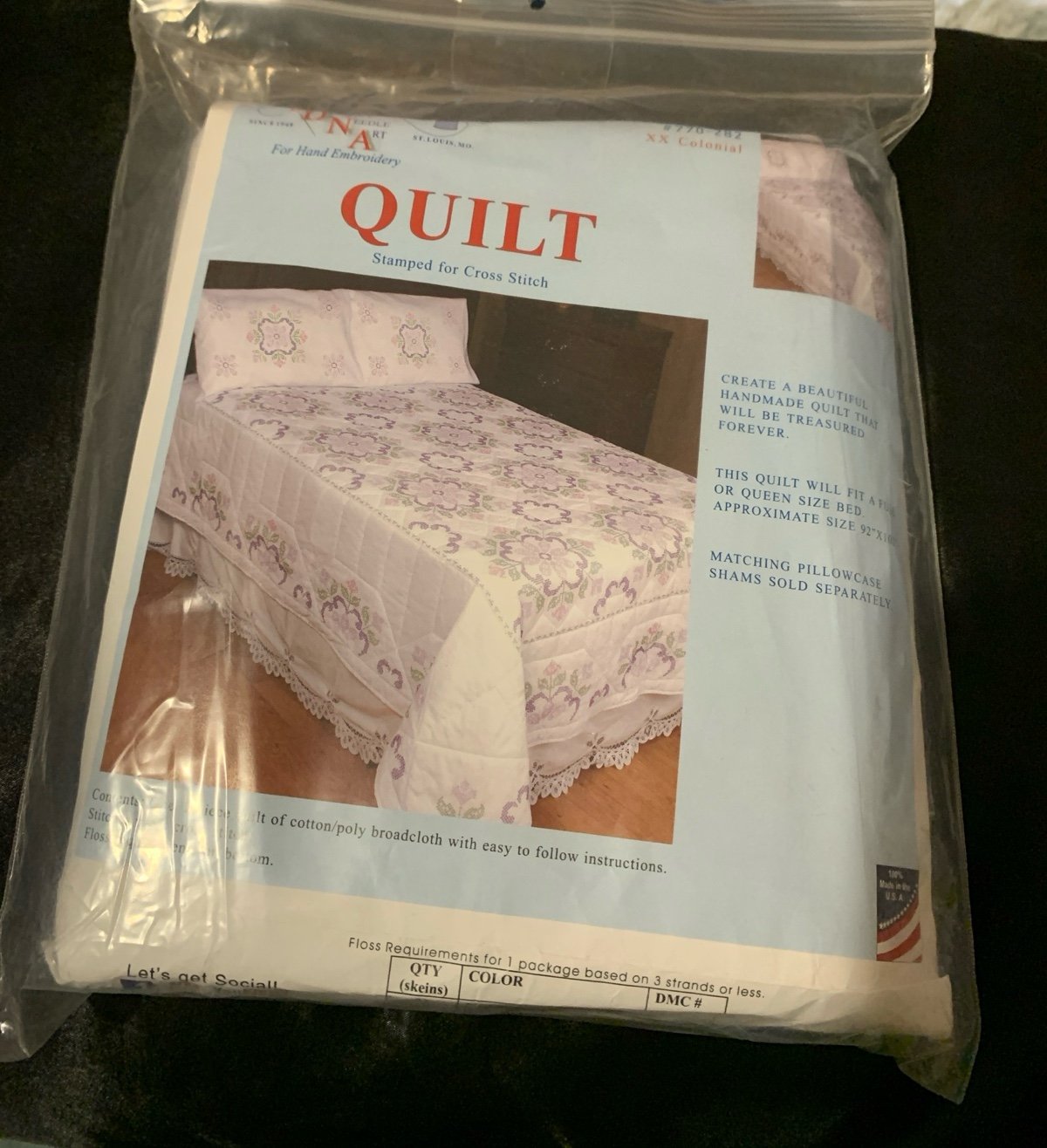 JDNA XX Colonial cross stitch quilt pattern