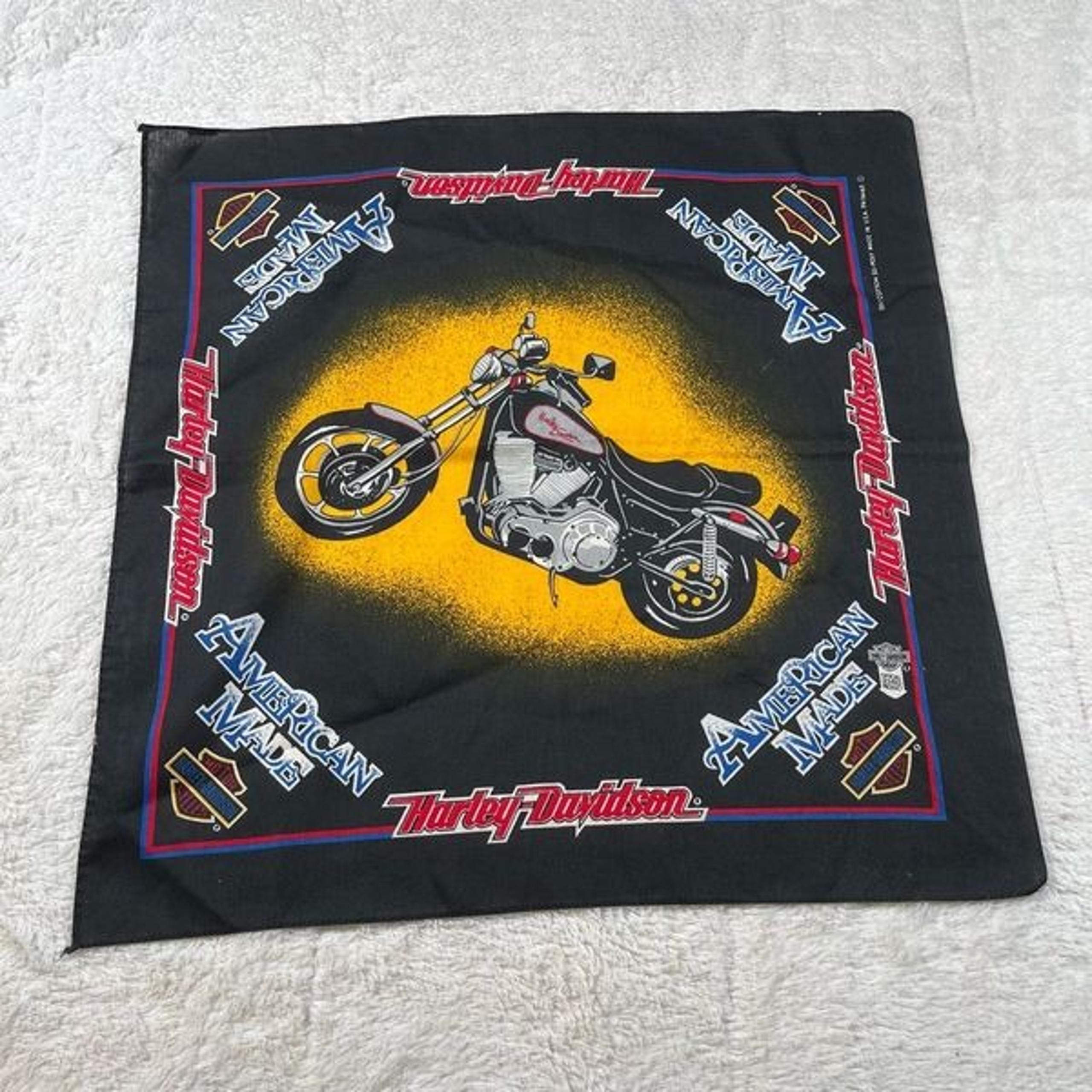 Harley Davidson Vintage 70s Motorcycles Square Riding Bandana Scarf