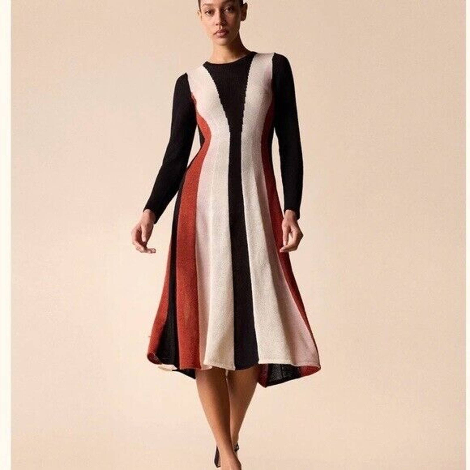 St. ROCHE Highline Knitted Midi Dress Baby Alpaca Tie Waist Black Size XS NEW