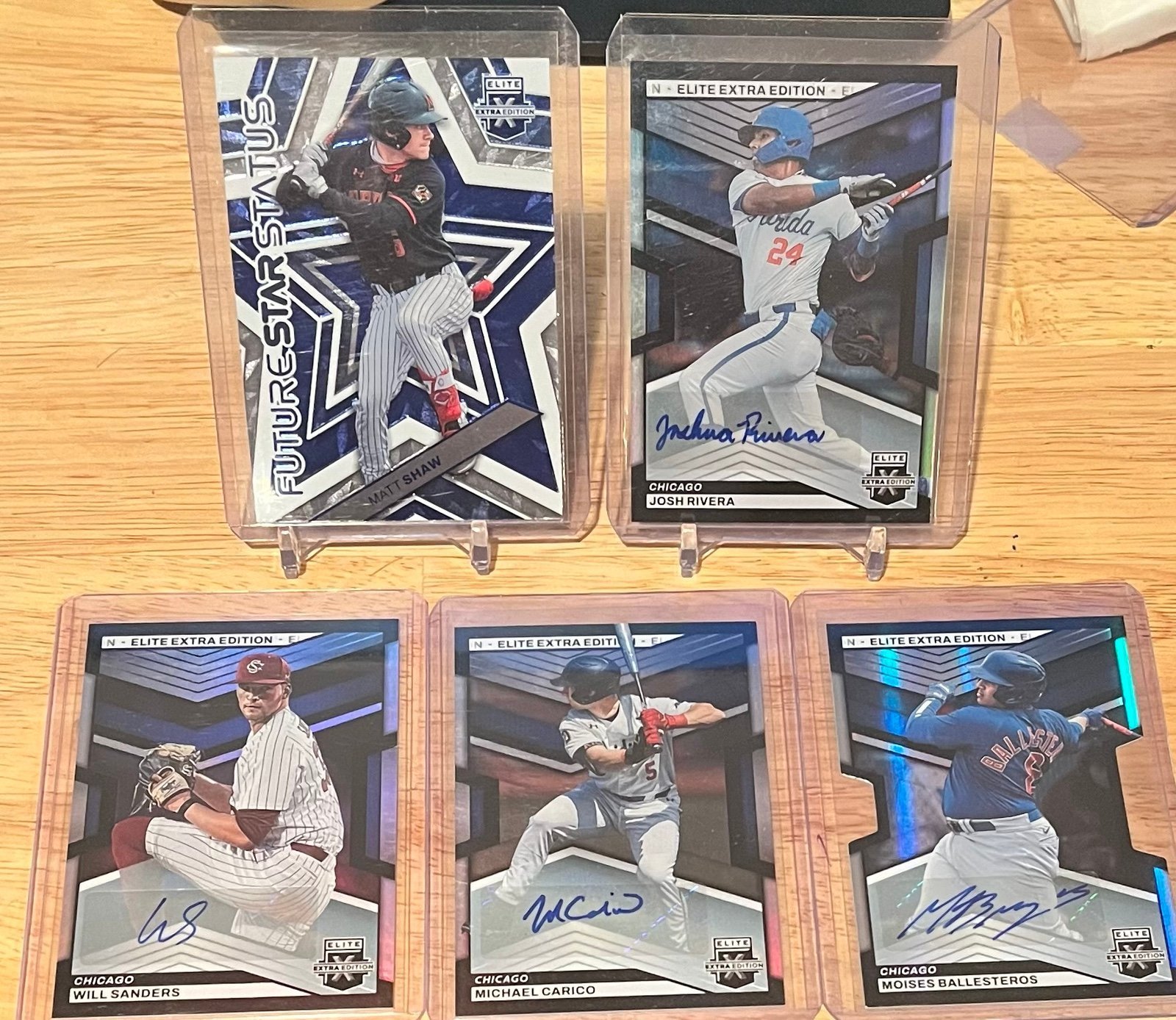 2023 Panini Elite Extra Edition Future Star Status MATT SHAW RC Blue /199 +