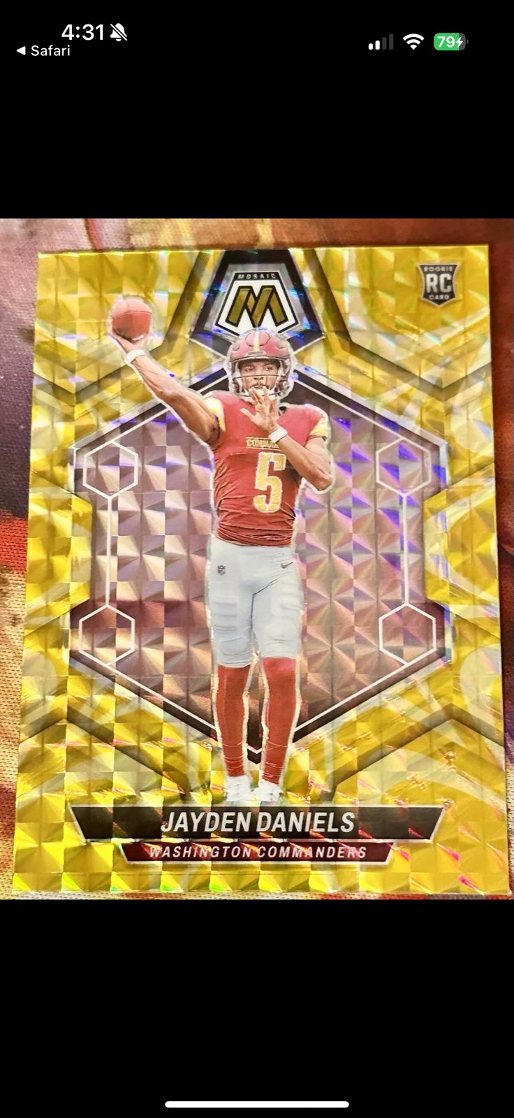 jayden daniels yellow refractor rookie