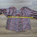 Ulla Johnson Red Blue Floral Print Deetra Silk Peasant Blouse Size 6