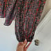 Ulla Johnson Red Blue Floral Print Deetra Silk Peasant Blouse Size 6