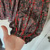 Ulla Johnson Red Blue Floral Print Deetra Silk Peasant Blouse Size 6