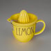 Rae Dunn LEMON Yellow 2 Piece Ceramic Juicer Set with Black LL Letters Kitchen