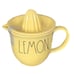Rae Dunn LEMON Yellow 2 Piece Ceramic Juicer Set with Black LL Letters Kitchen
