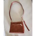 Women's Brown Leather Small Crossbody Purse Shoulder Bag with Wristlet