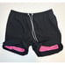 CHUBBIES The Capes 7 Swim Trunks Black Shorts Pink Liner Men's XL NWOT