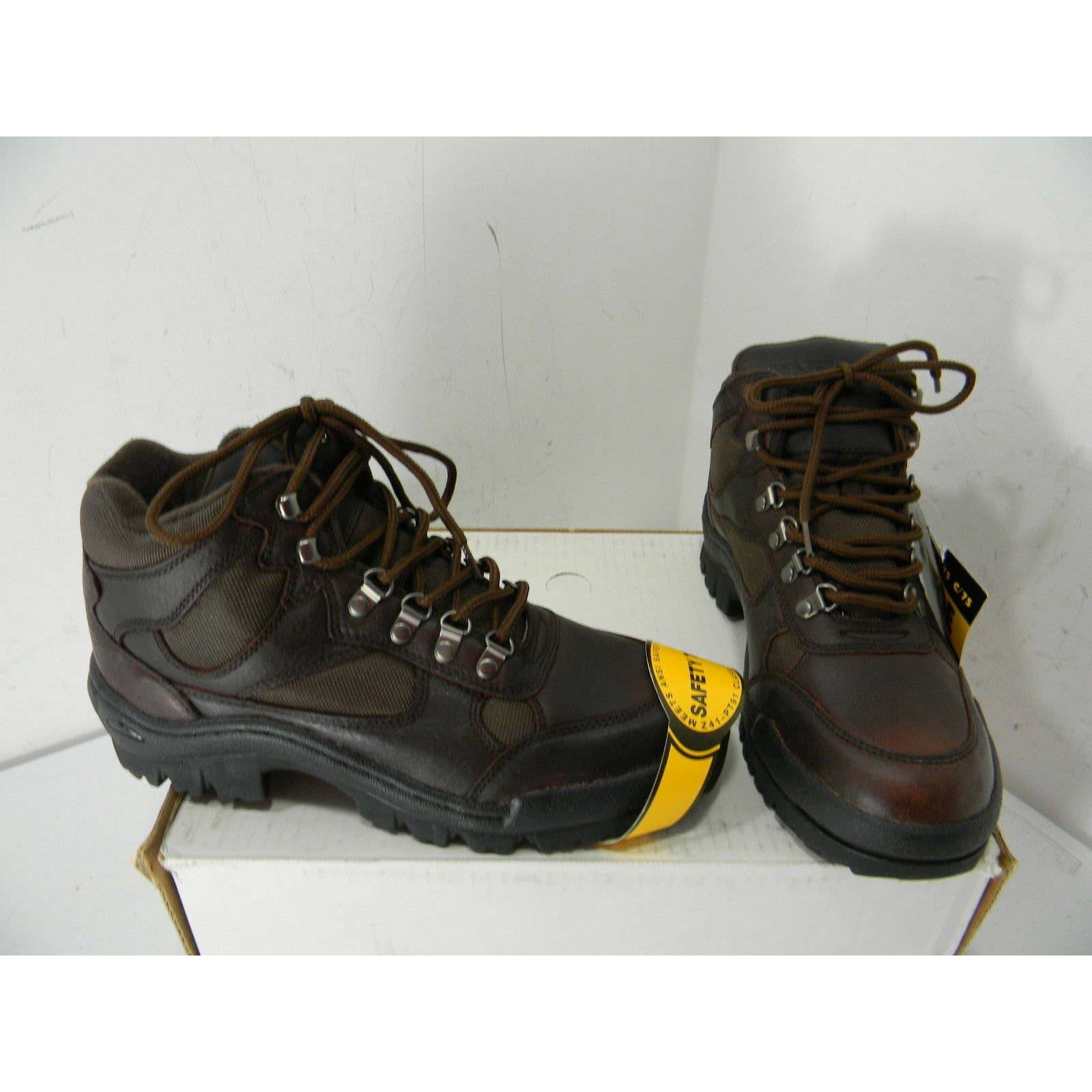 Double Tuff Steel Toe Brown Hiker Sz 7.5