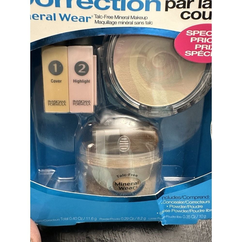 New Physicians Formula Mineral Wear color Correcting Set Powder concealer Light