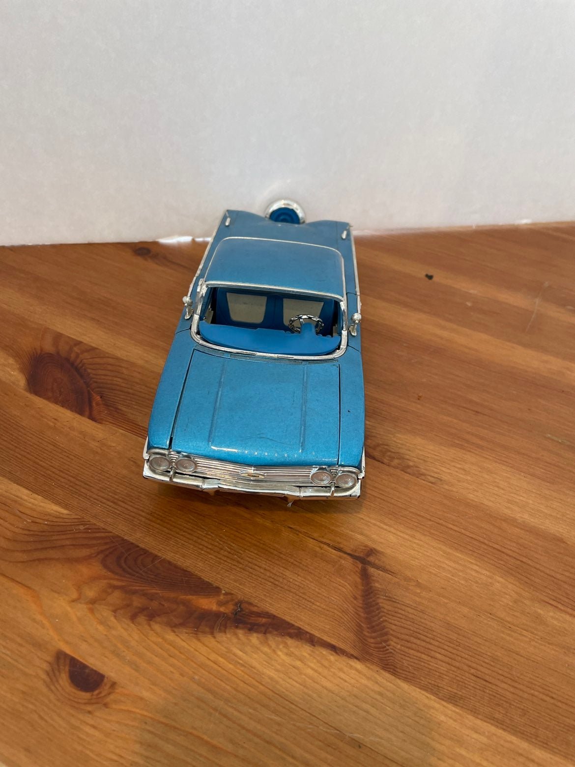 vintage BLUE 1960 Chevrolet impala toy car