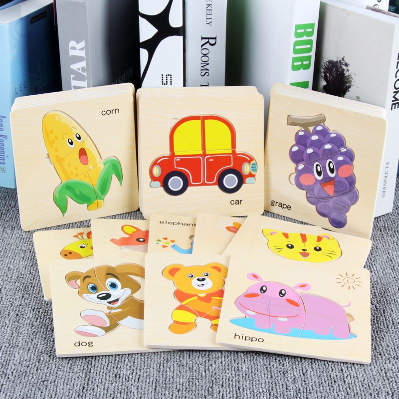 Jigsaw puzzle and memory wooden jigsaw puzzle for kindergarten children and babi