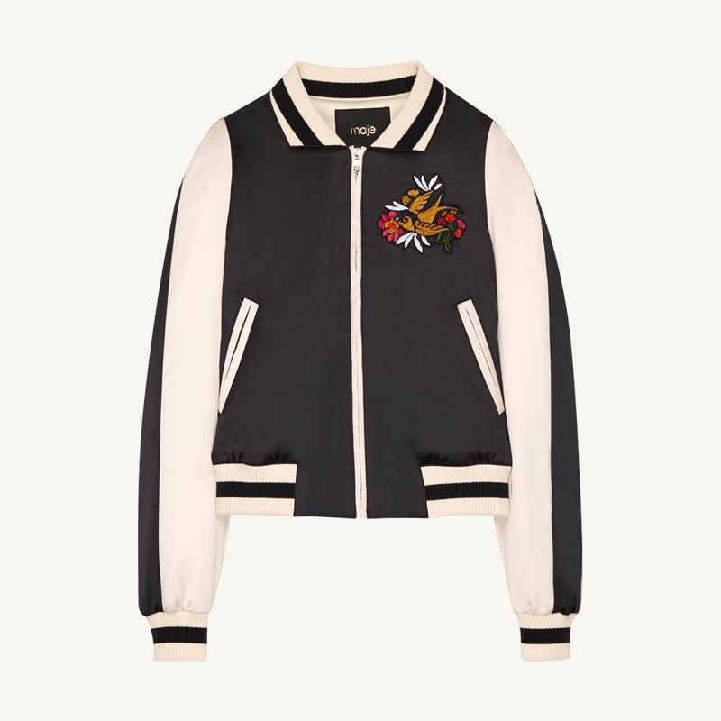 NWOT [maje] Satin Bomber Jacker