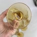 Vintage Lenox Handblown Glass Wine Goblet Water Glasses Footed Cordial Amber 6