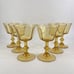 Vintage Lenox Handblown Glass Wine Goblet Water Glasses Footed Cordial Amber 6