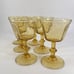 Vintage Lenox Handblown Glass Wine Goblet Water Glasses Footed Cordial Amber 6