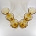 Vintage Lenox Handblown Glass Wine Goblet Water Glasses Footed Cordial Amber 6