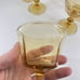 Vintage Lenox Handblown Glass Wine Goblet Water Glasses Footed Cordial Amber 6