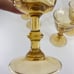 Vintage Lenox Handblown Glass Wine Goblet Water Glasses Footed Cordial Amber 6
