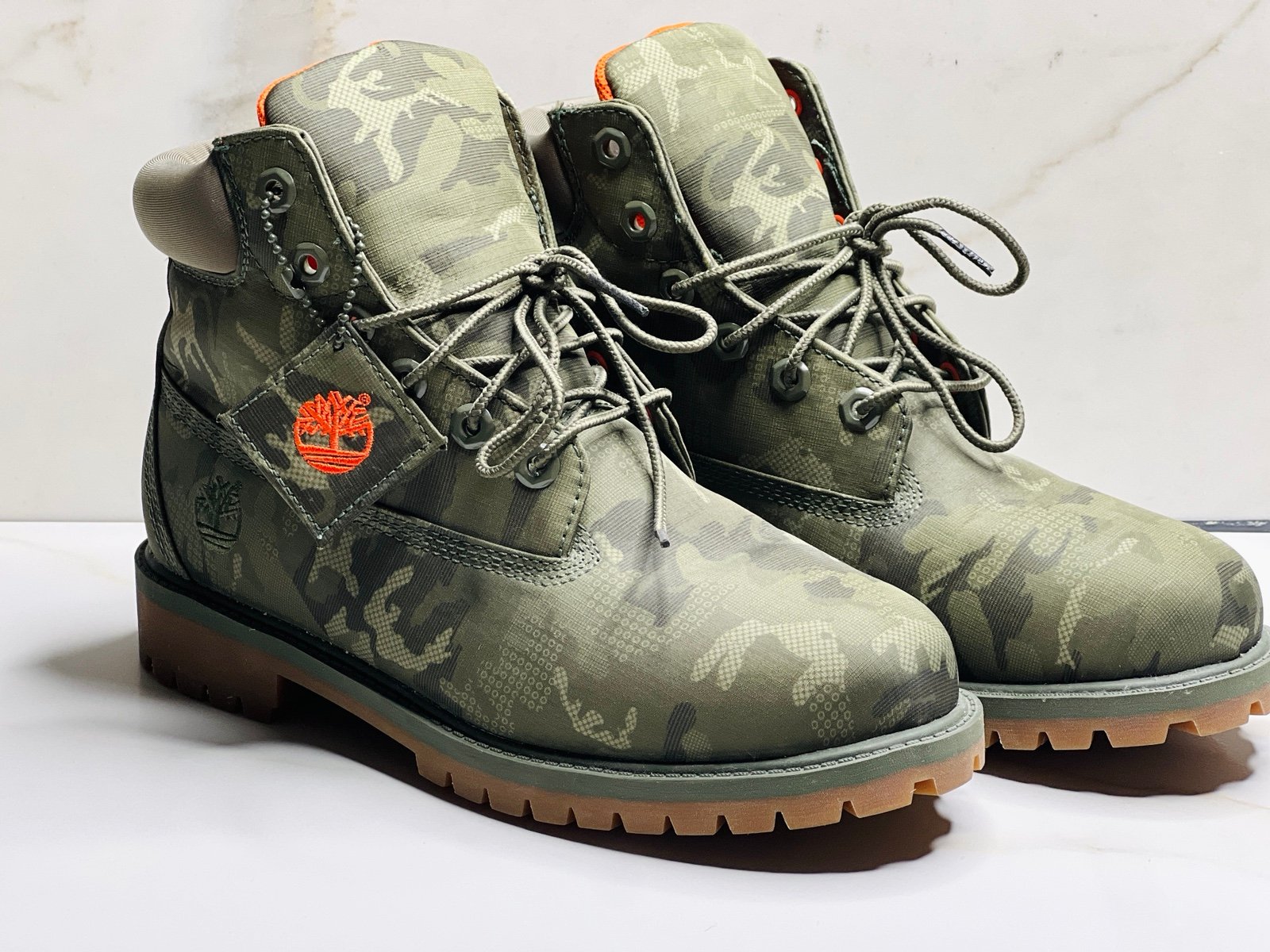Timberland 6” Waterproof Boots - Camo/Orange - Men’s 6.5