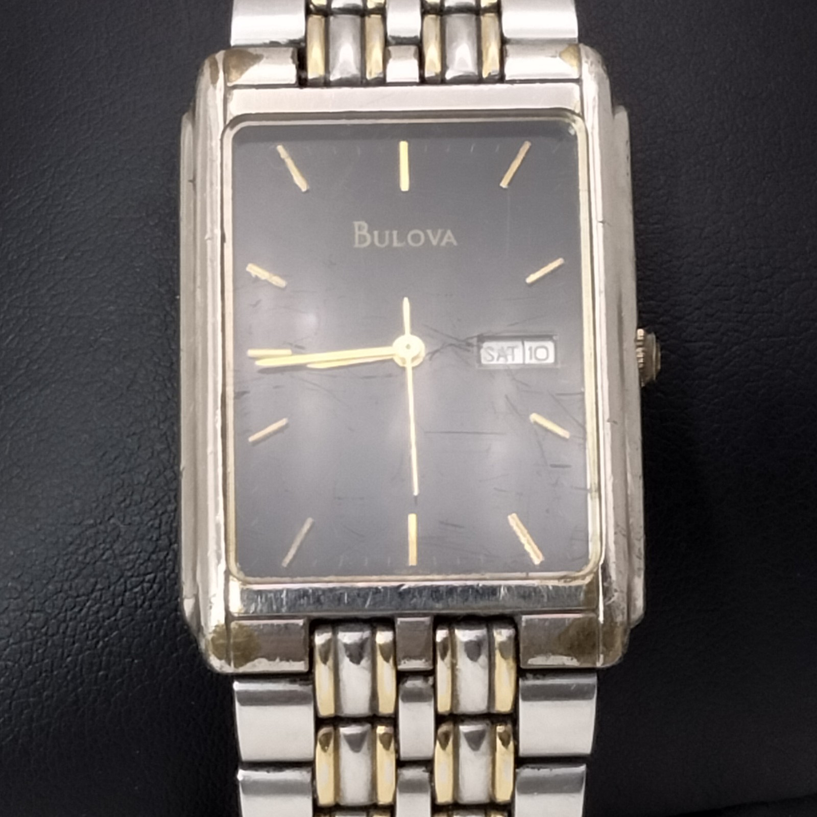 Bulova Mens Watch 98C26 Day Date Pre-owned