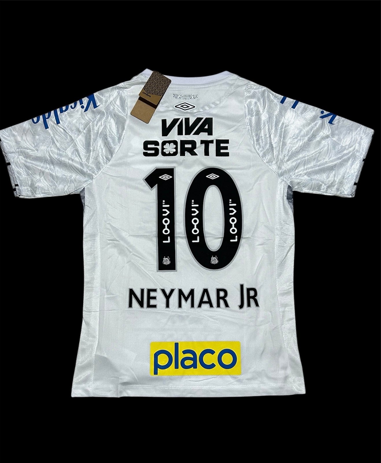 Neymar Jr #10 Santos 2024/2025 Home Jersey Size MEDIUM