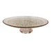 ANTHROPOLOGIE 13 ROSE CLEAR GLASS WITH GOLD DROPLETS CAKE STAND