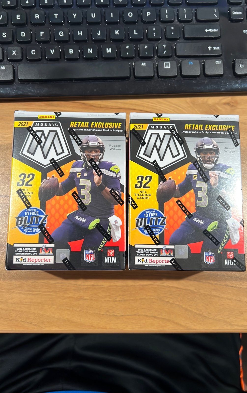 2x2021 NFL Panini Mosaic Blaster Box, Fanatics Exclusive, 2 box lot
