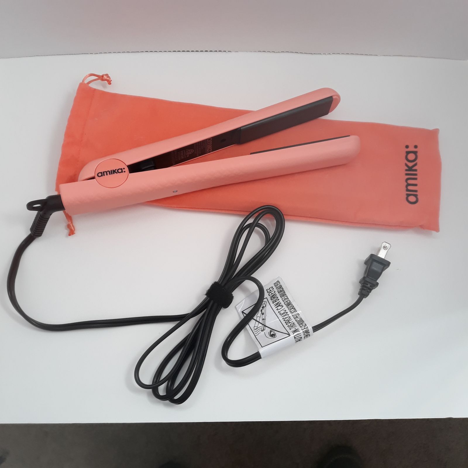 amika strand perfect ceramic styler pink