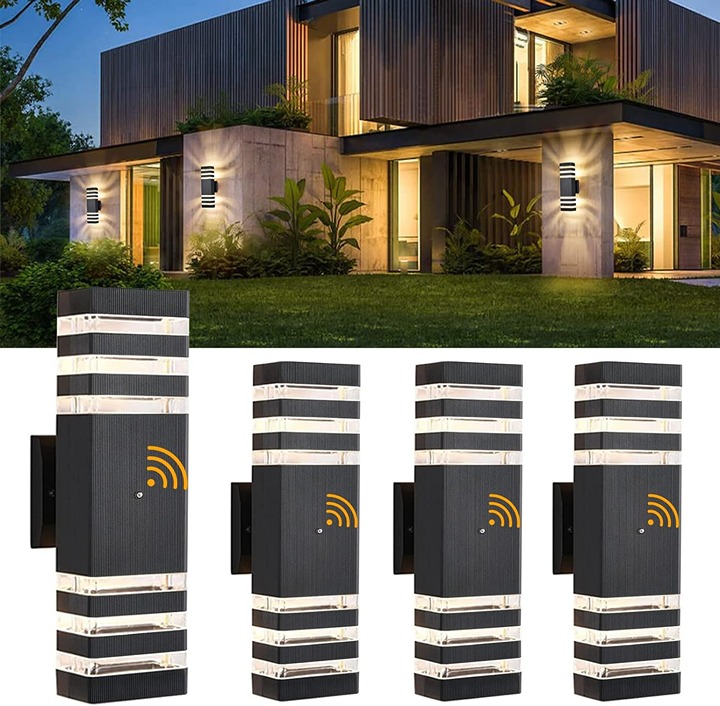 DASTOR 4 Pack Dusk to Dawn Outdoor Wall Lights, Up and Down Outdoor Lights for H