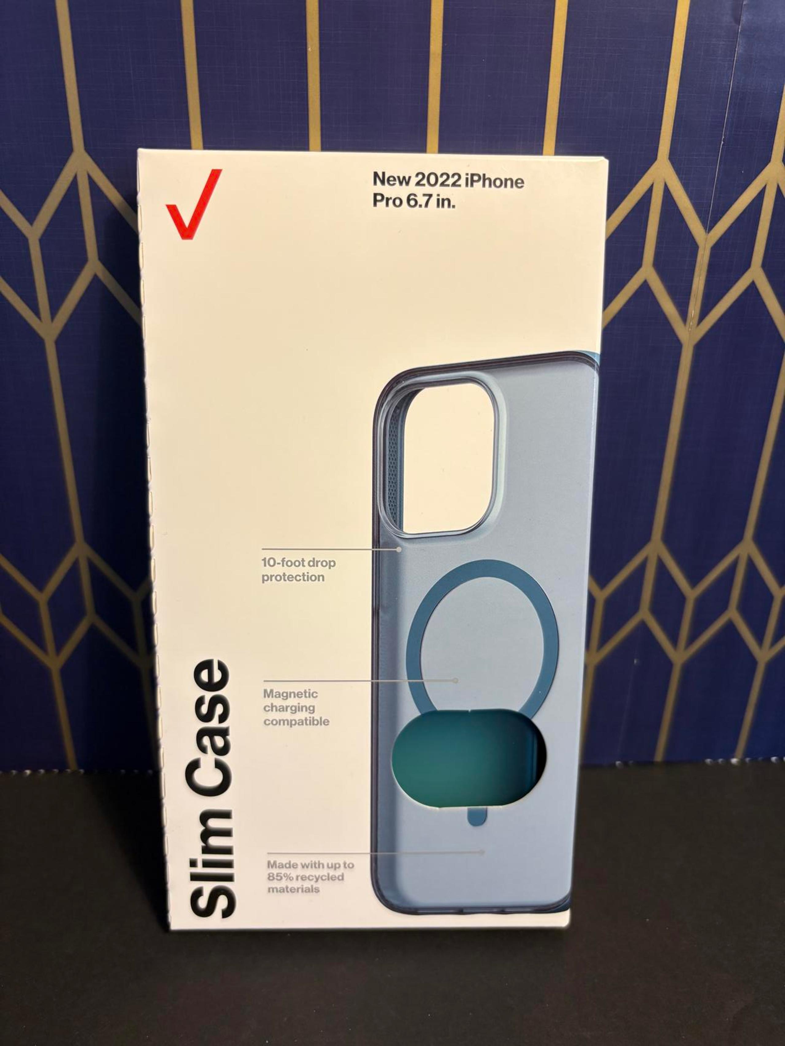 Verizon Slim Sustainable Case for MagSafe for iPhone 14 Pro Max - Inky Blue NEW