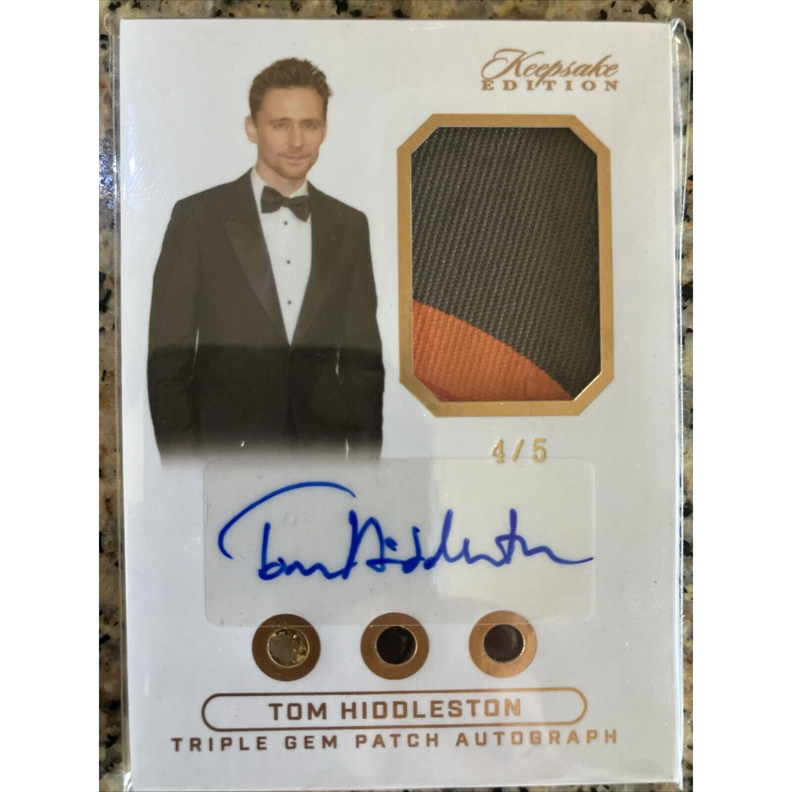 Tom Hiddleston Triple Gem Patch Auto! Super Break Keepsake Edition. 3/5. Loki!