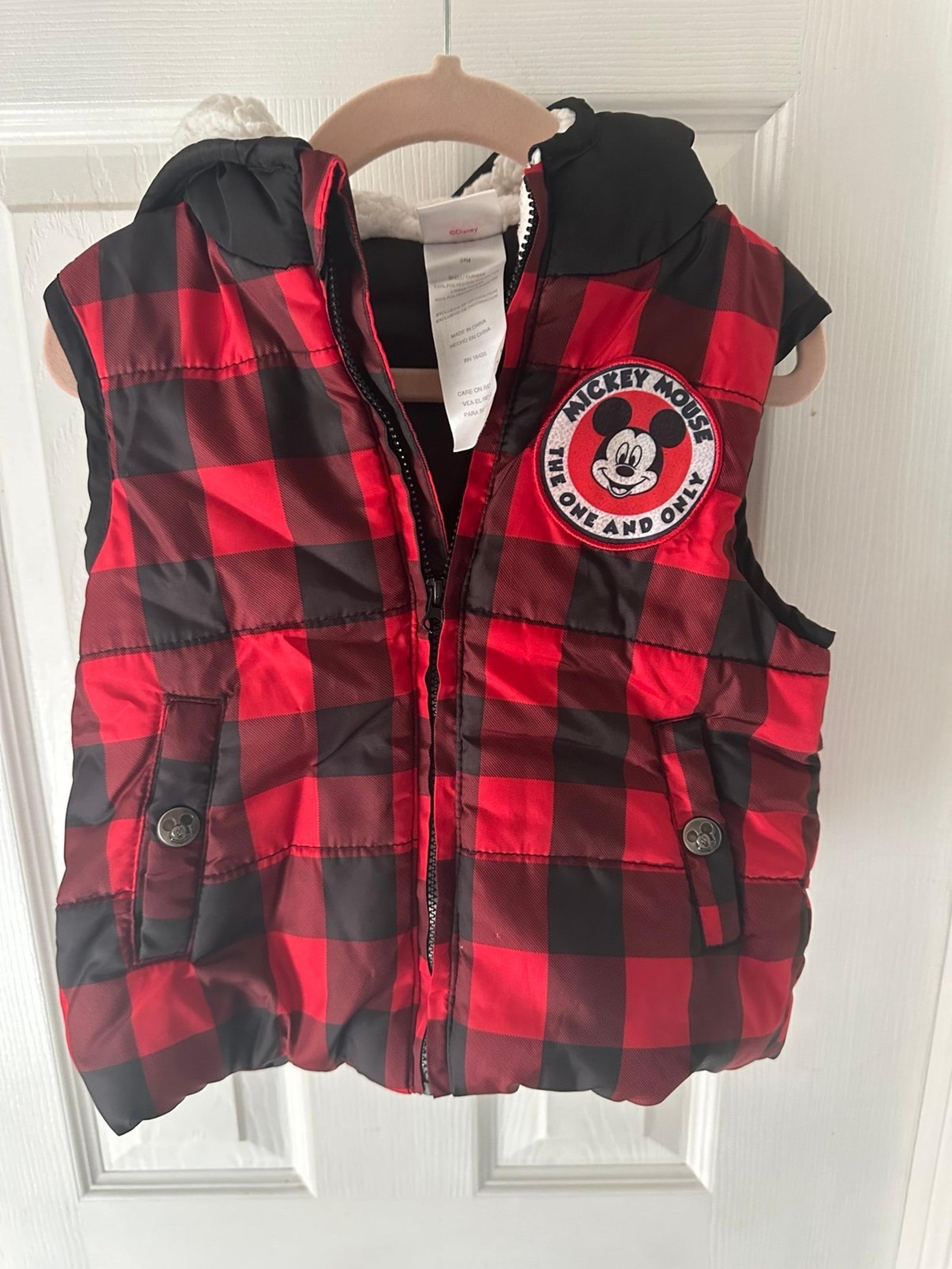 Two little boys Mickey vests