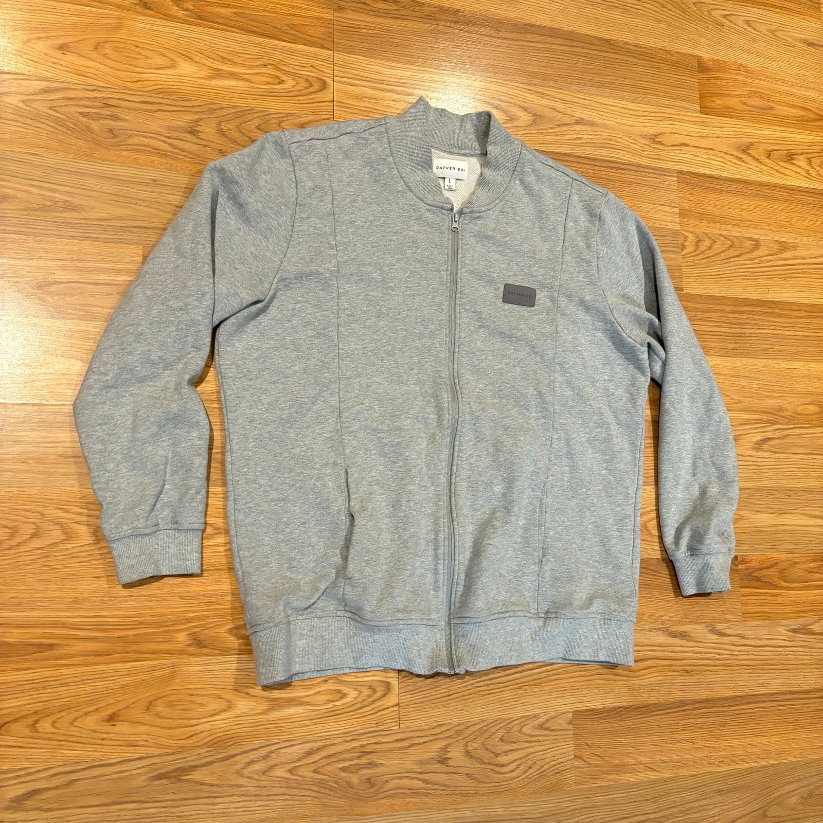 Dapper Boi Heather Gray Bomber Jacket Cotton Men’s Size Large Sold Out