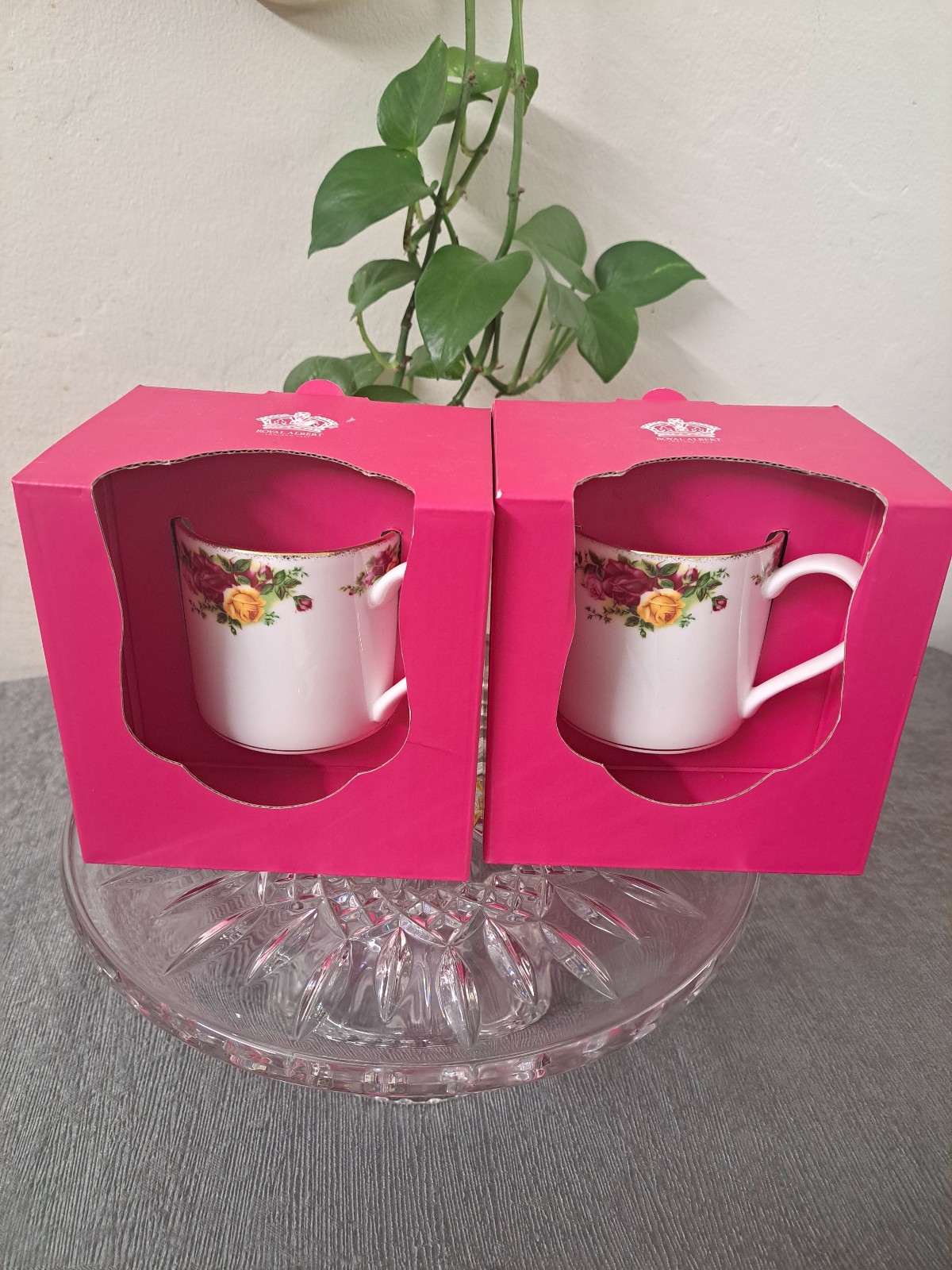 Royal Albert Old Country Roses Modern Mug Set of 2 NEW