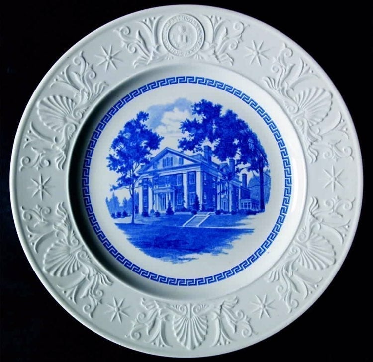 Wedgwood Plate Presidents House Blue