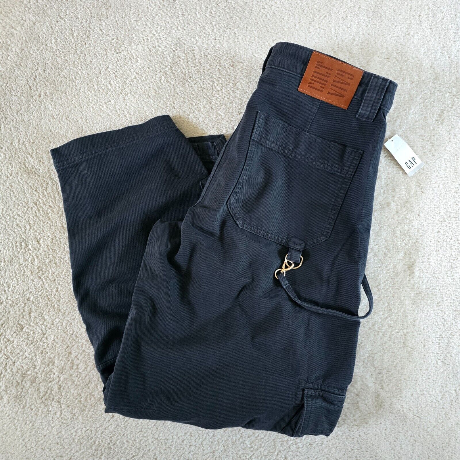 NWT Gap × Cult Gaia Cargo Barrel Pants - Black, Size 8