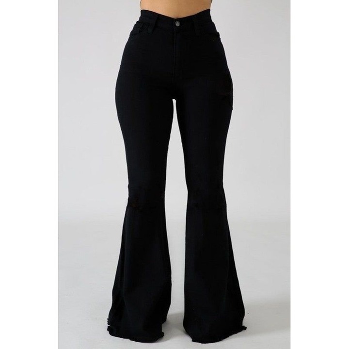 Bell Bottom Jean in Black