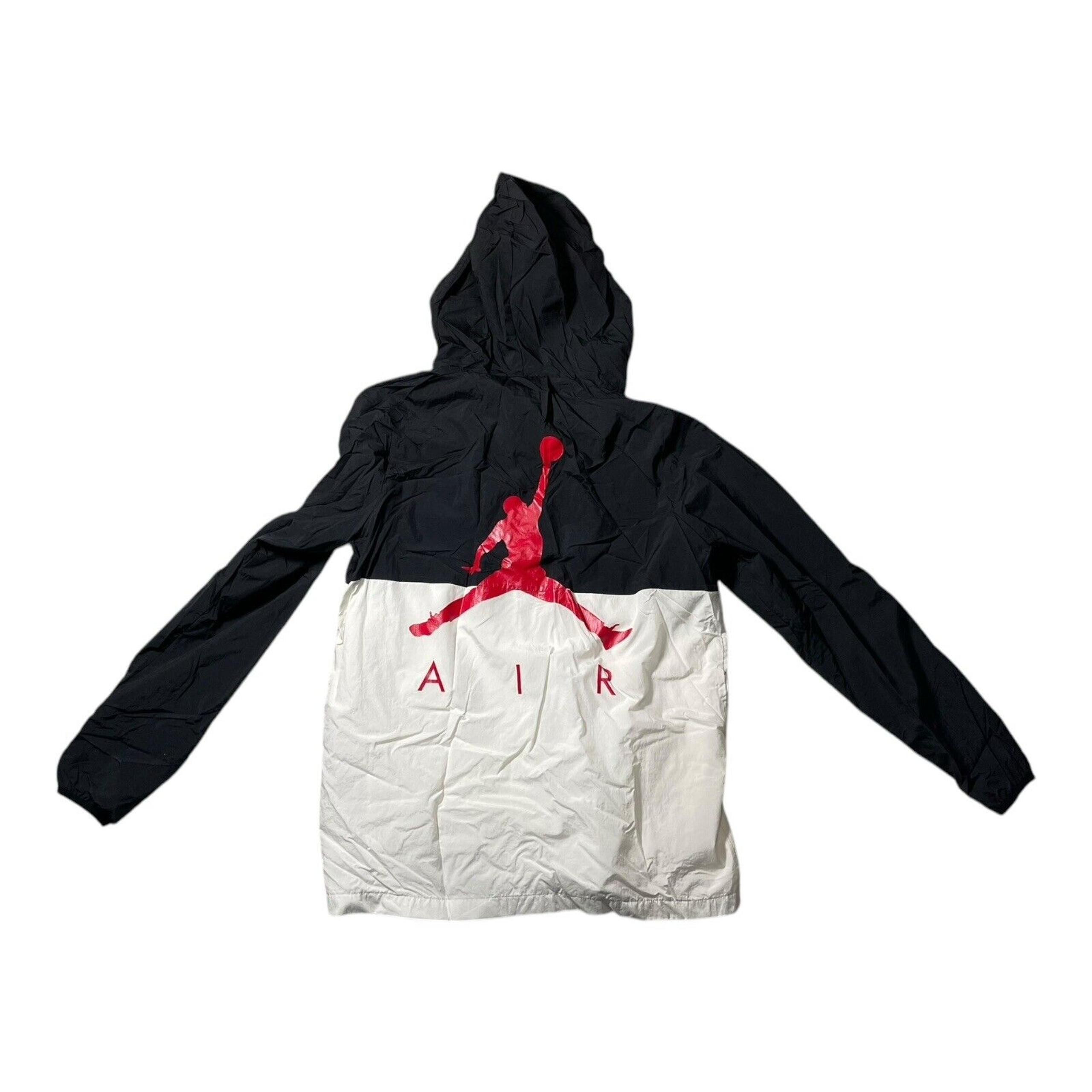 Air Jordan Men’s Small Jacket Windbreaker Hoodie Logo Graphic Full Zip Pockets