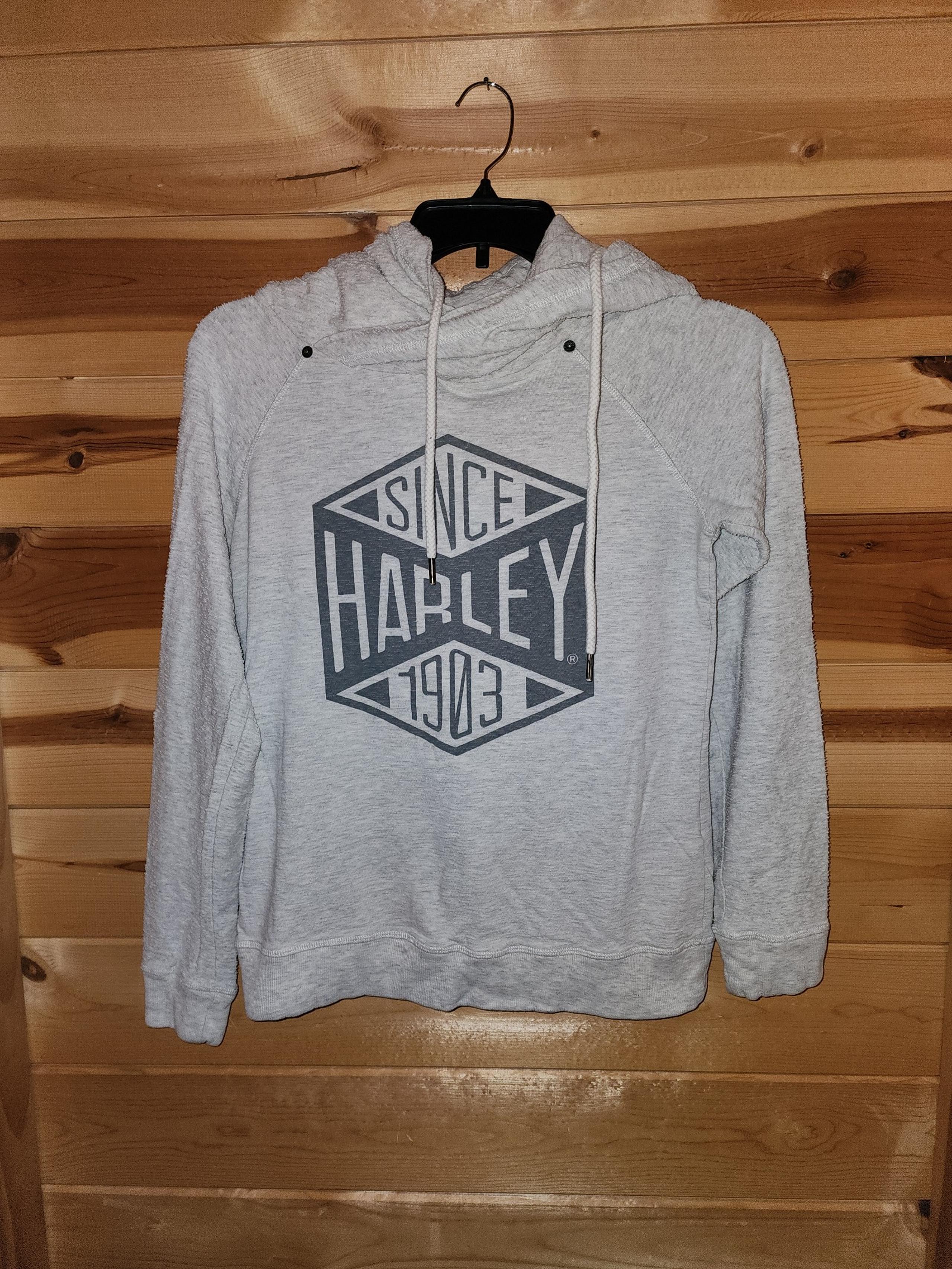 Harley Davidson gray pullover hoodie sweatshirt women’s size small
