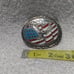 SSI Hand Crafted Silver Eagle Red White Blue Engraved Belt Buckle Great Vintage