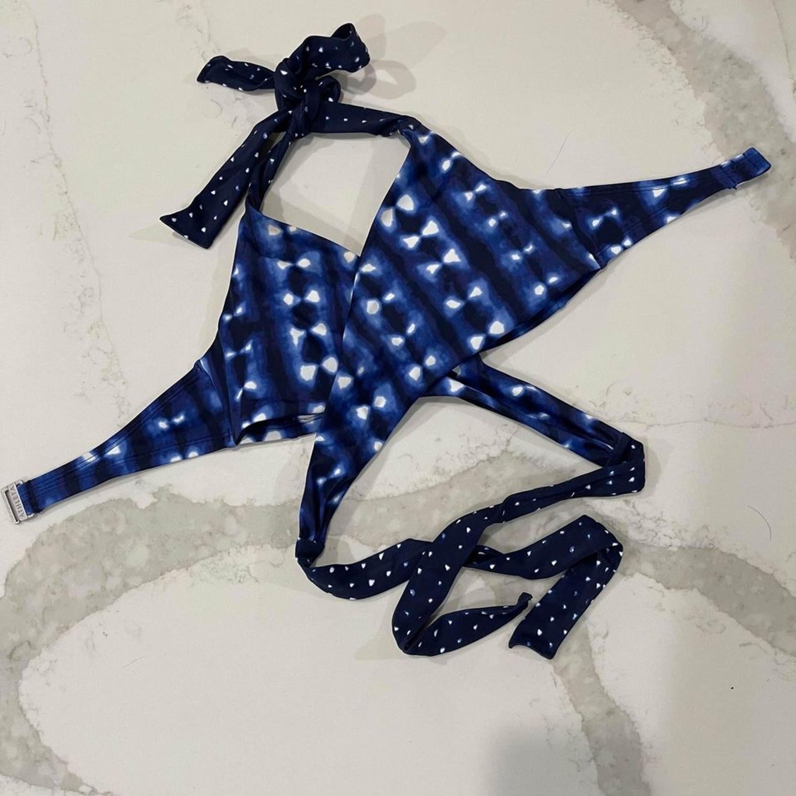 Athleta Wrap Swim Top Zuma Mashiko Print Padded Women’s Size 32B/C