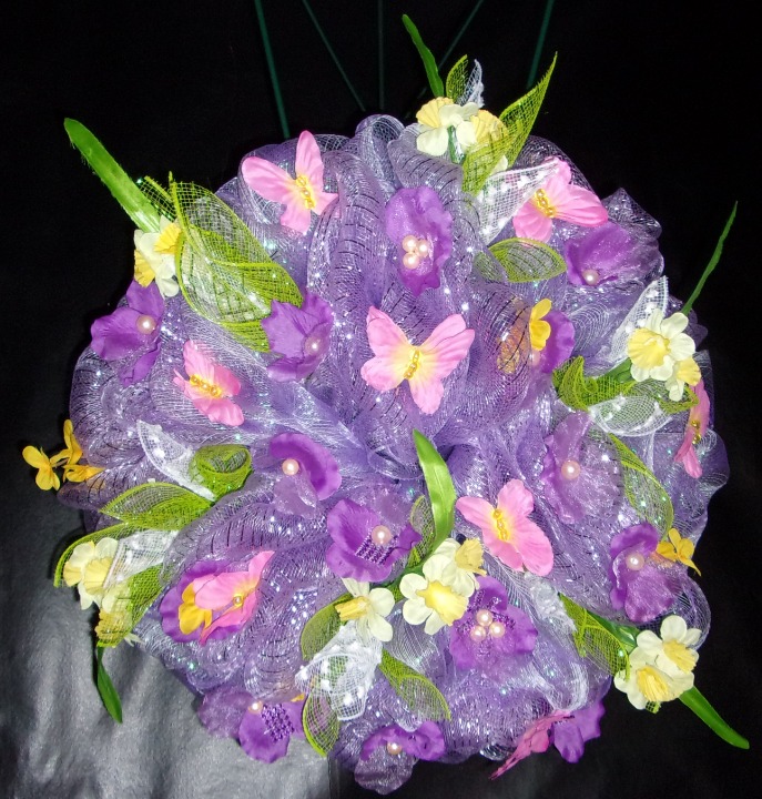 Lavender Butterfly Garden Wreath
