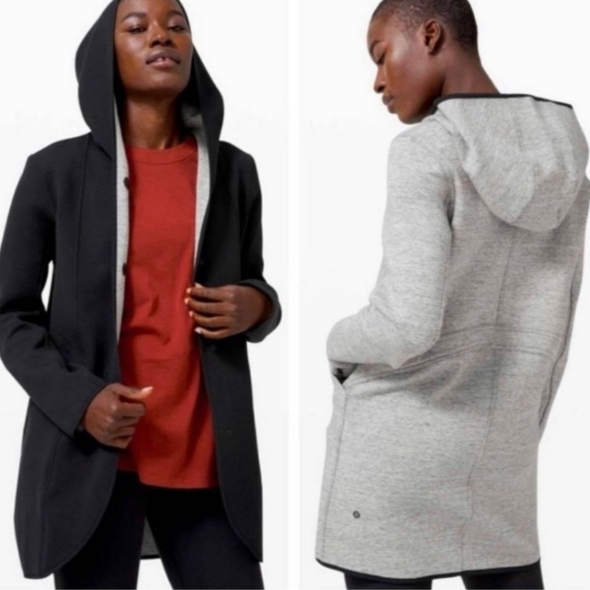 LULULEMON Urban Horizons Reversible Long Hooded Jacket  Size M medium