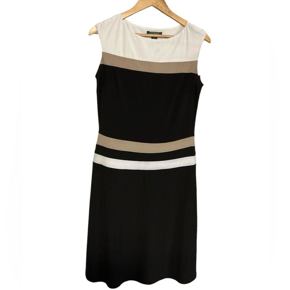 Lauren Ralph Lauren tri color sheath dress size 8