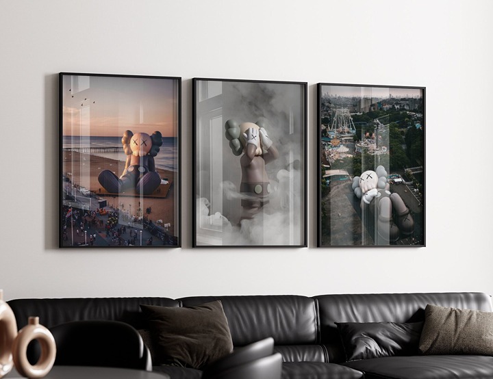 Hypebeast Poster,set of 3,Printable KAWS Graffiti Poster