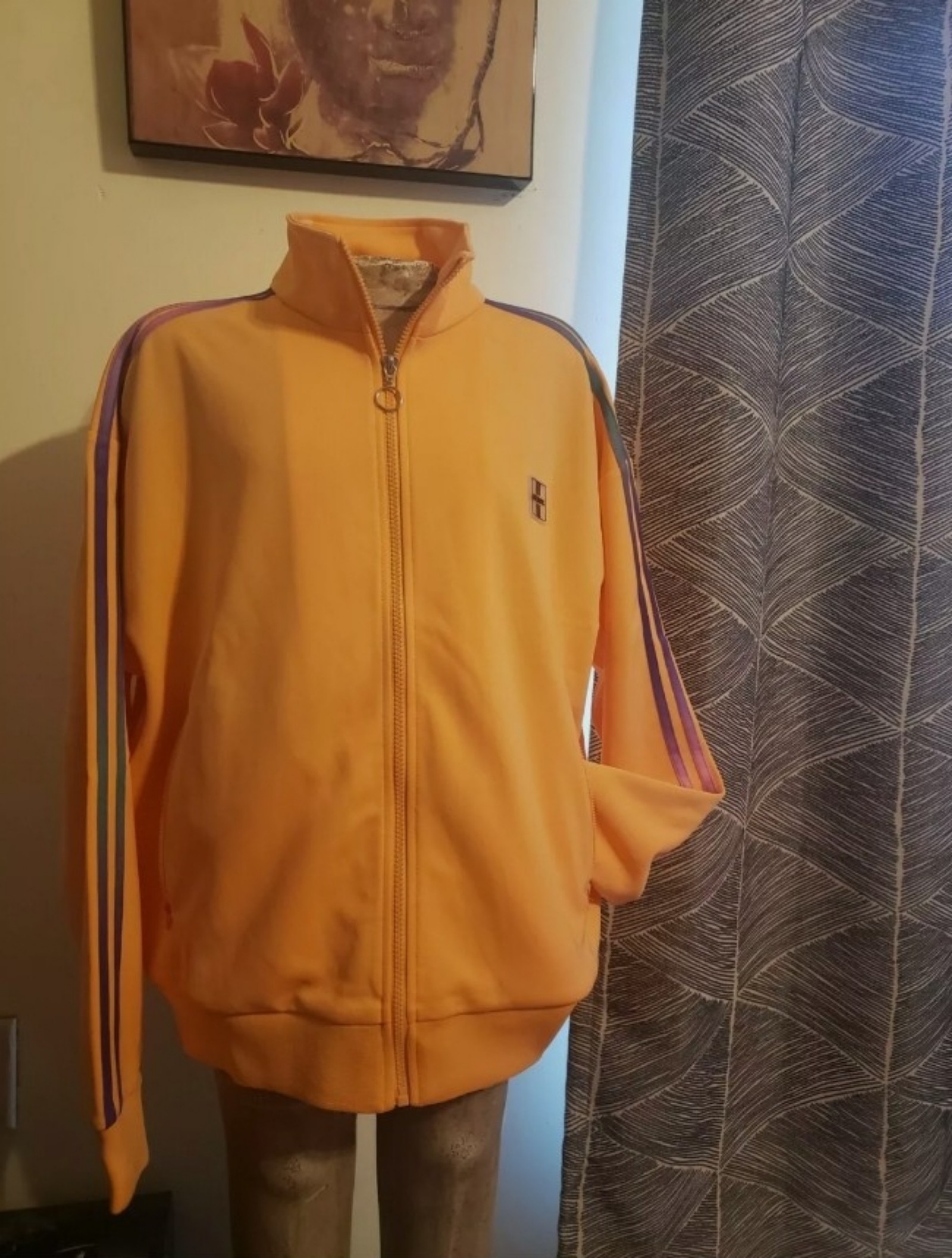 Nerdy Track Suit Top Jacket Light Orange Gradation Korea Fashion Size S