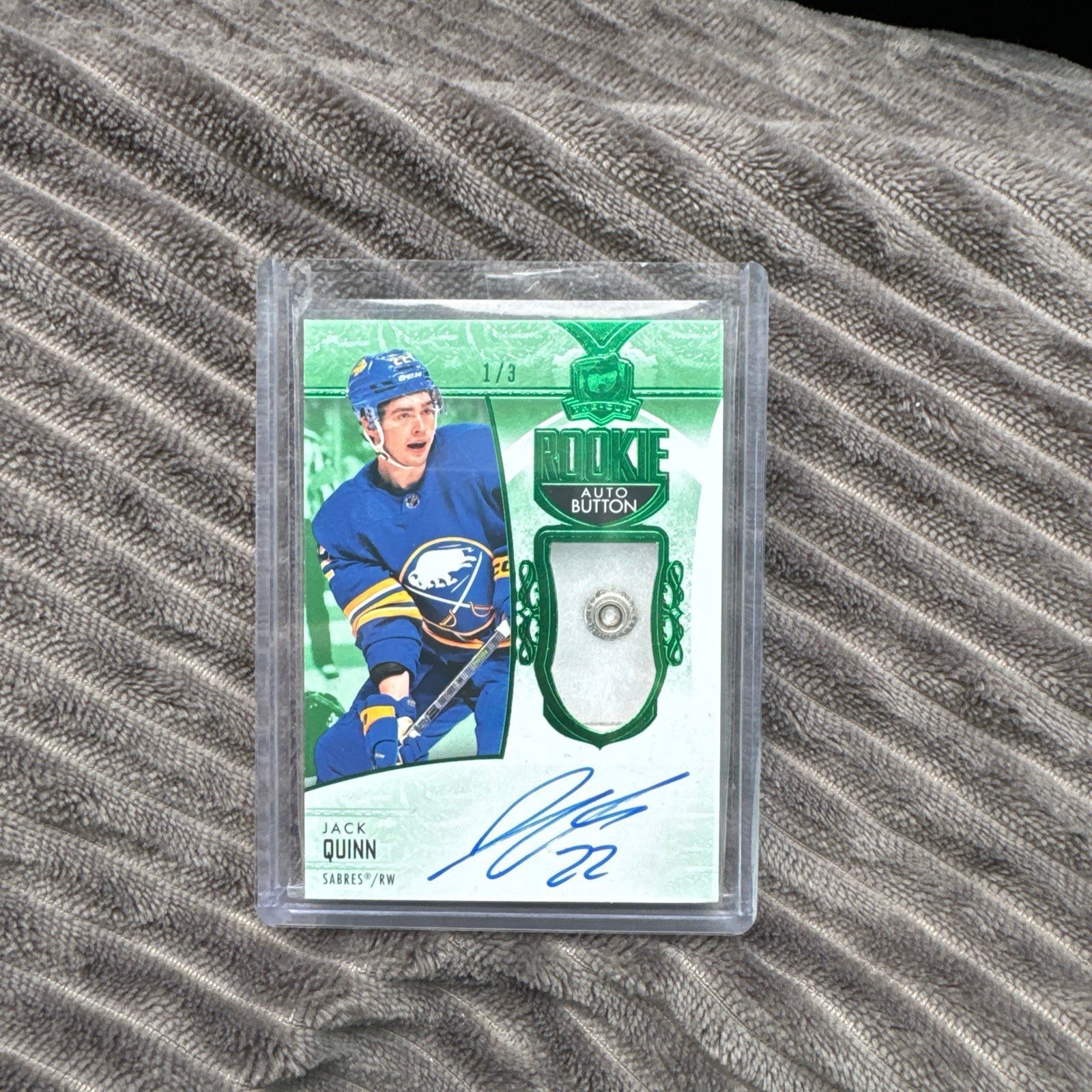 Jack Quinn Auto Button Card # 1/3