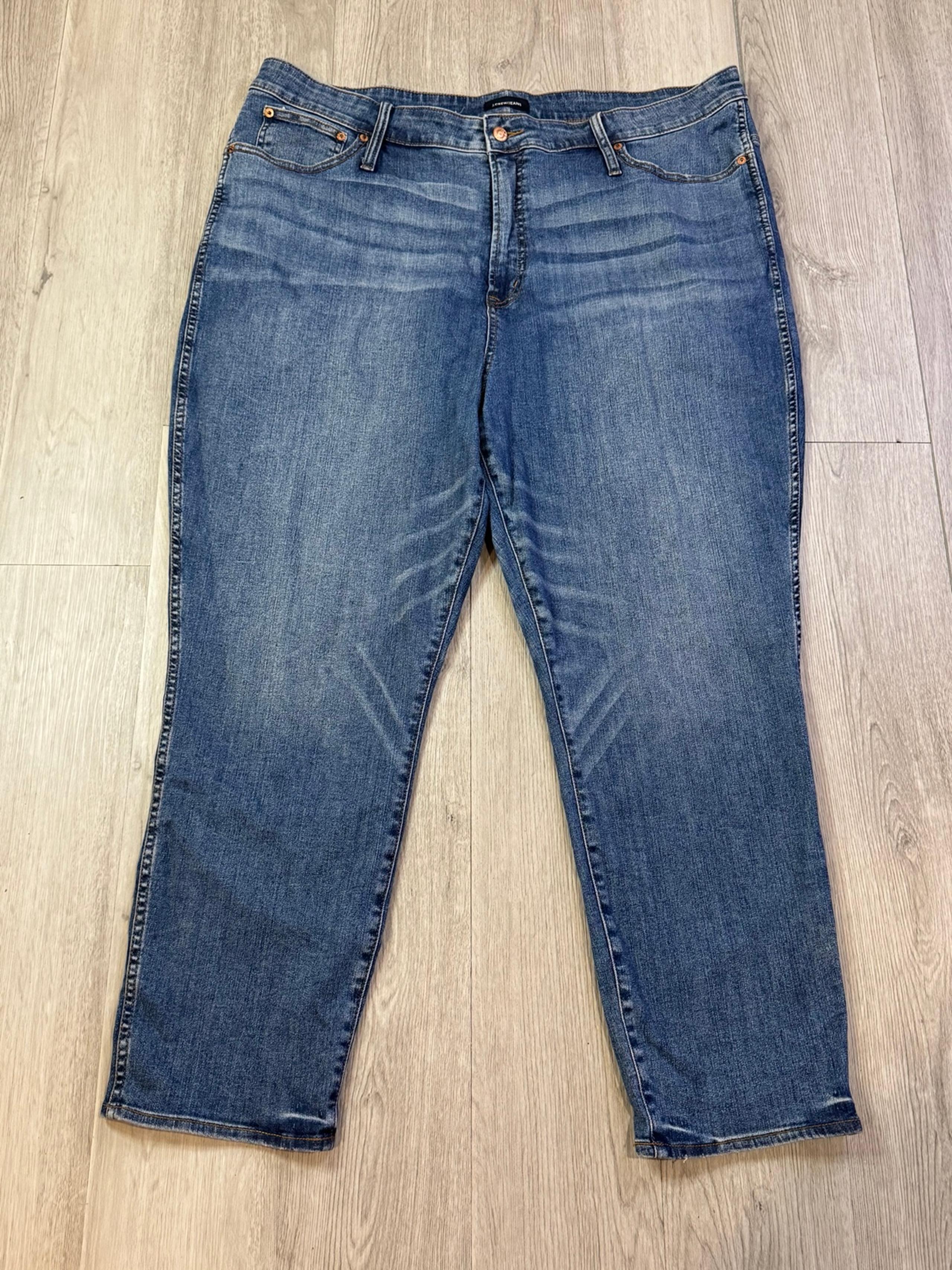 J Crew Women’s Curvy Vintage Straight Stretchy Blue Denim Jeans Size 36