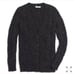 MADEWELL Diamonstitch Cardigan Cable Knit Black Wool Blend XS
